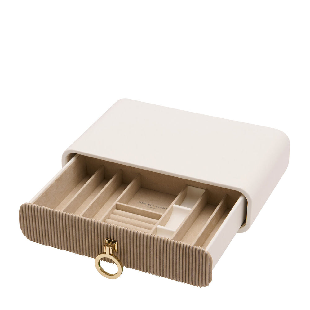 Elegant Storage Camille White Jewellery Box
