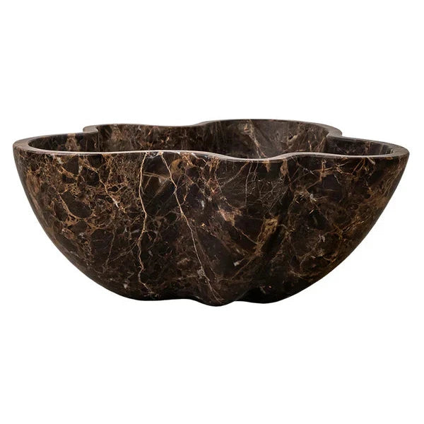Elegant Verve Decorative Bowl in Marble - Dark Brown