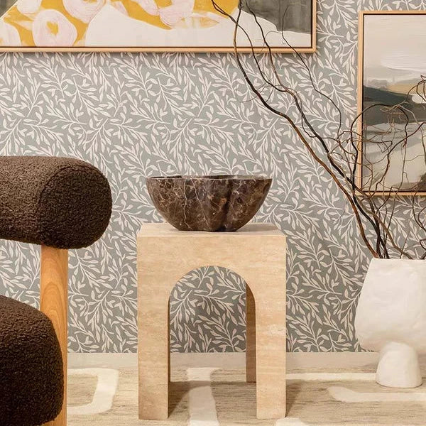 Elegant Verve Decorative Bowl in Marble - Dark Brown