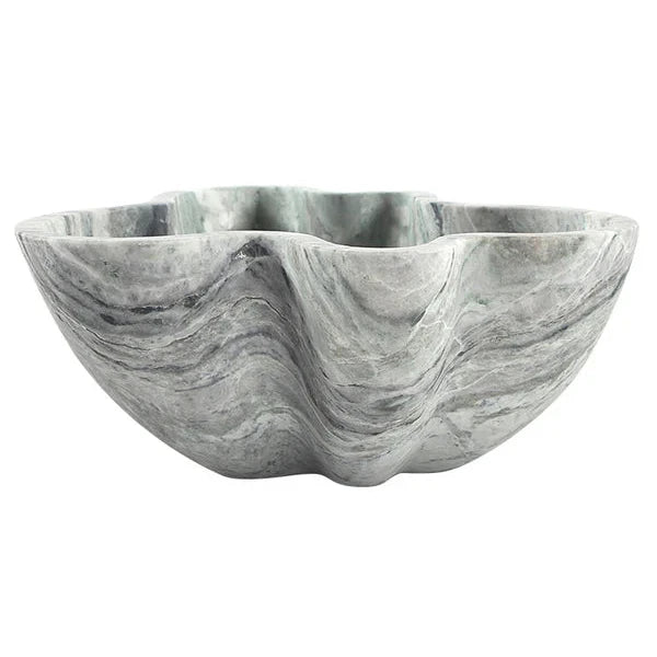 Elegant Verve Decorative Bowl in Marble - Jade Green