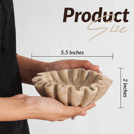 Elegant Wave-Edged Ruffle Fruit Bowl - 15cms