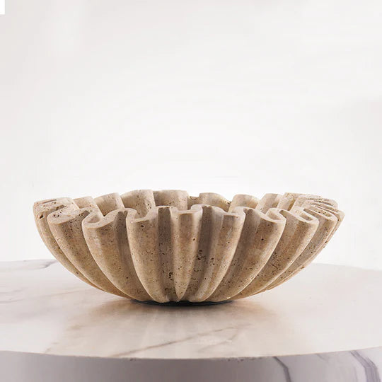 Elegant Wave-Edged Ruffle Fruit Bowl - 20cms