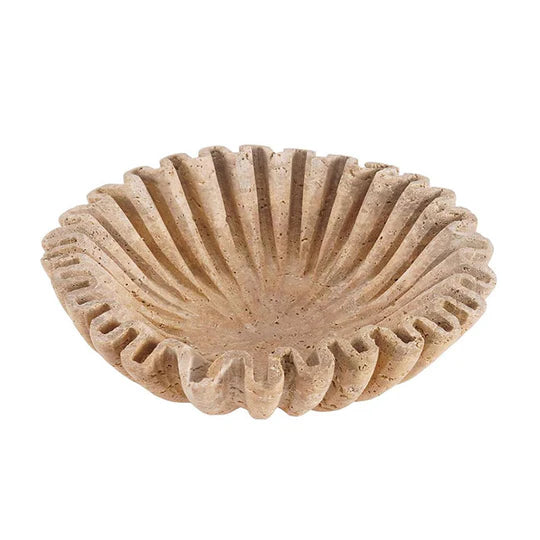 Elegant Wave-Edged Ruffle Fruit Bowl - 25cms