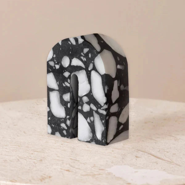 Elia Black & White Tabletop Sculpture - Small