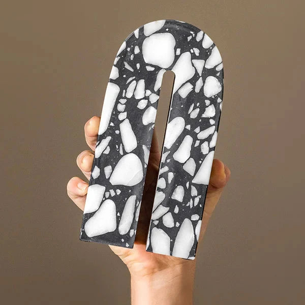 Elia Black & White Tabletop Sculpture - Large