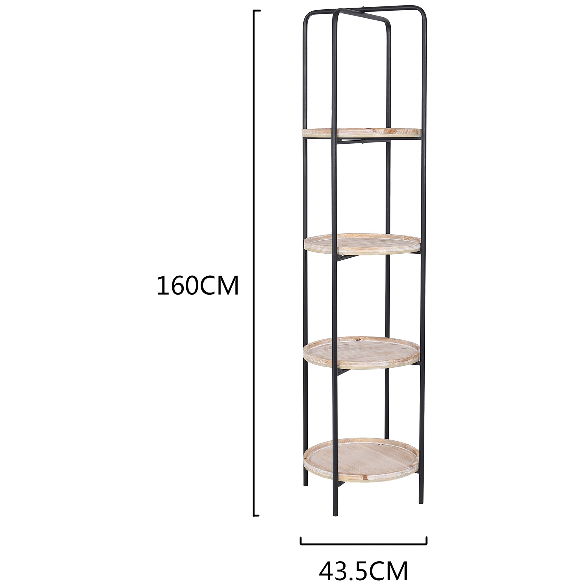Emporium 4-Round Corner Shelf Unit - 160cms