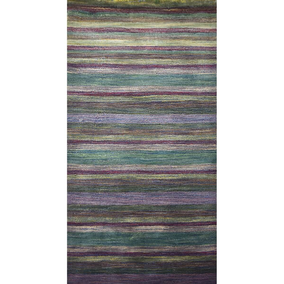 Enhanced Stripes Handmade Woolen Rug Grey - Floor Runner