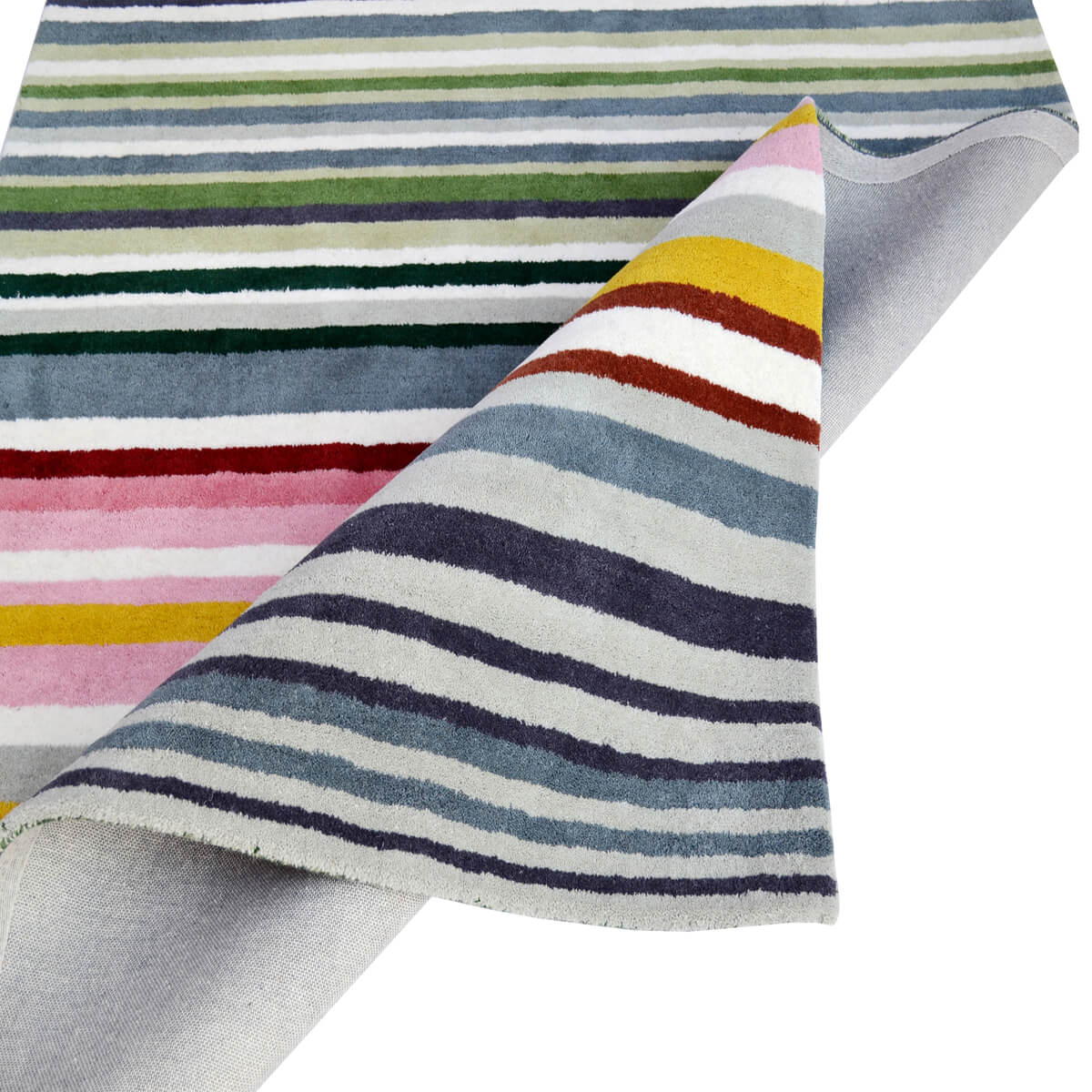 Enhanced Stripes Handmade Woollen Rug - Multicolor - Floor Runner