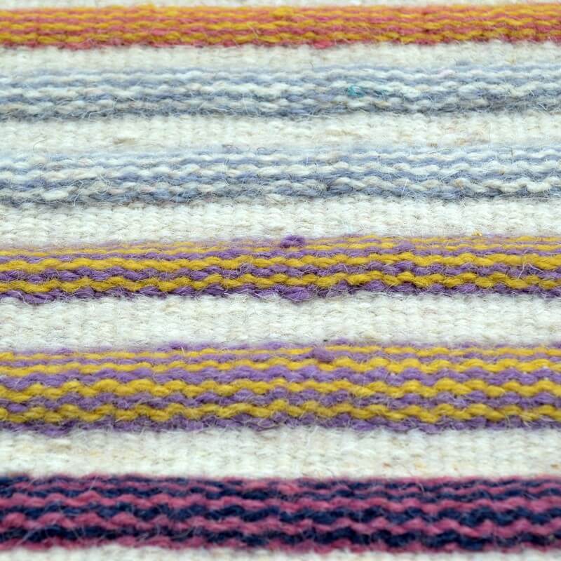 Enhanced Stripes Reversible Handmade Woolen Rug Multicolor
