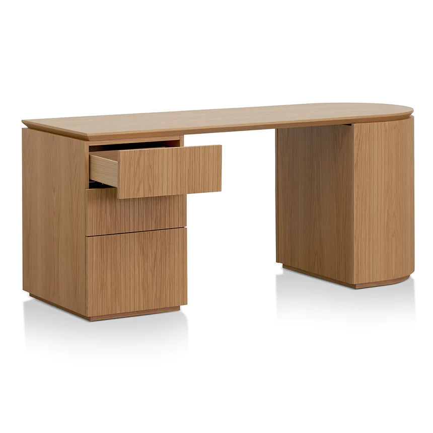 Ergo Craft Left Drawer Office Desk 177cms - Natural