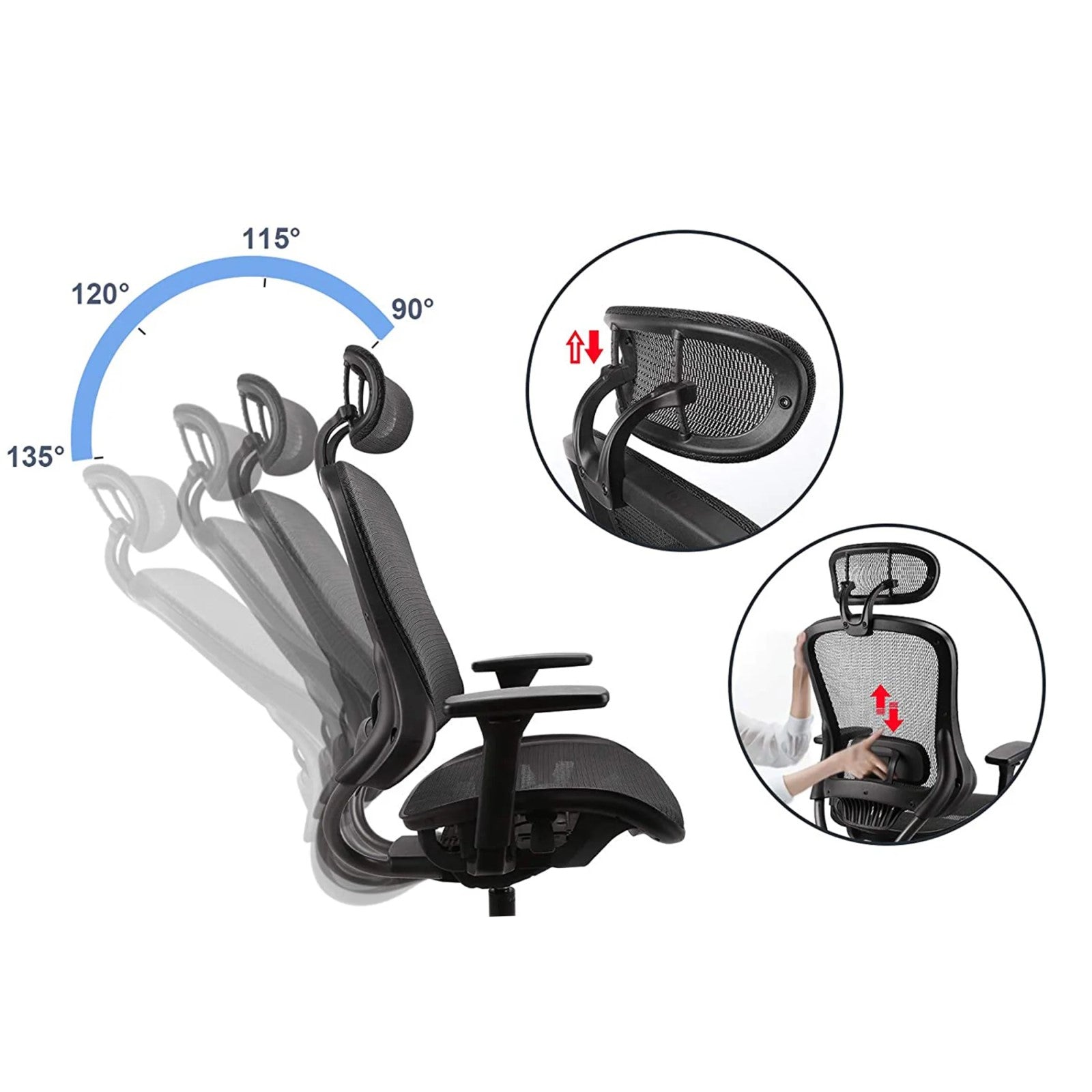 Ergonomic Executive Chair with Versatile 2D Armrests
