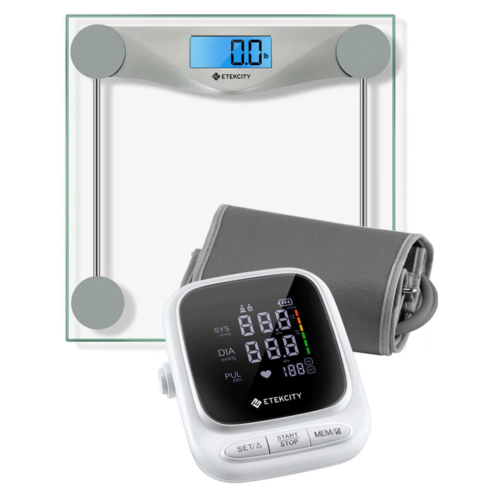 Etekcity Digital Body Weight Bathroom Scale + Blood Pressure Monitor
