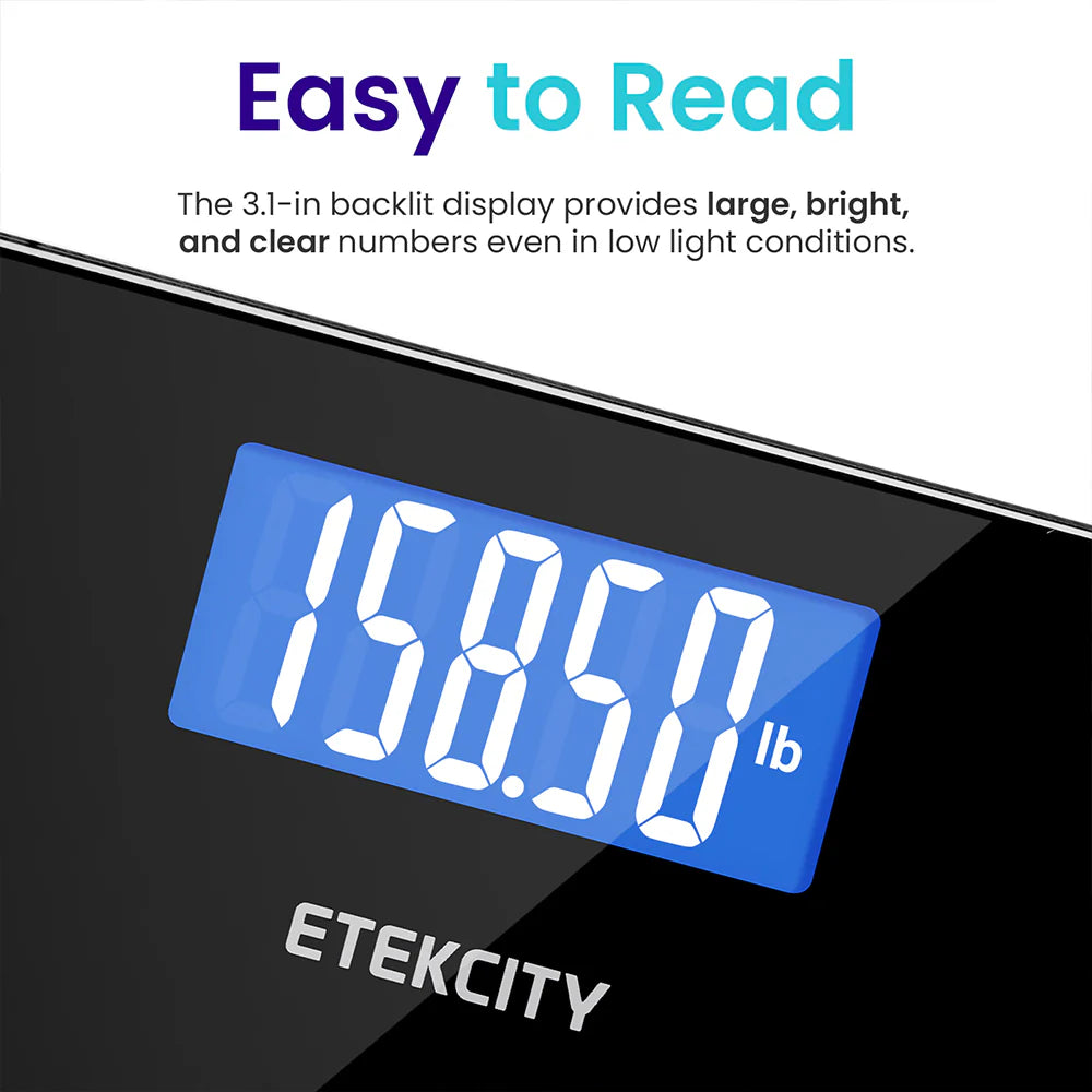 Etekcity Digital Body Weight Bathroom Scale + Blood Pressure Monitor - Black