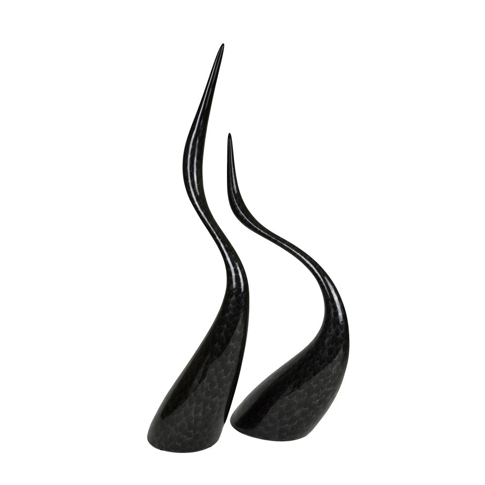 Eternal Bond Twin Crane Sculpture - Black