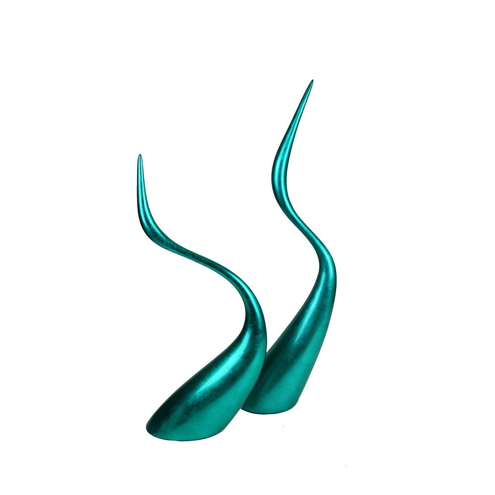 Eternal Bond Twin Crane Sculpture - Turquoise