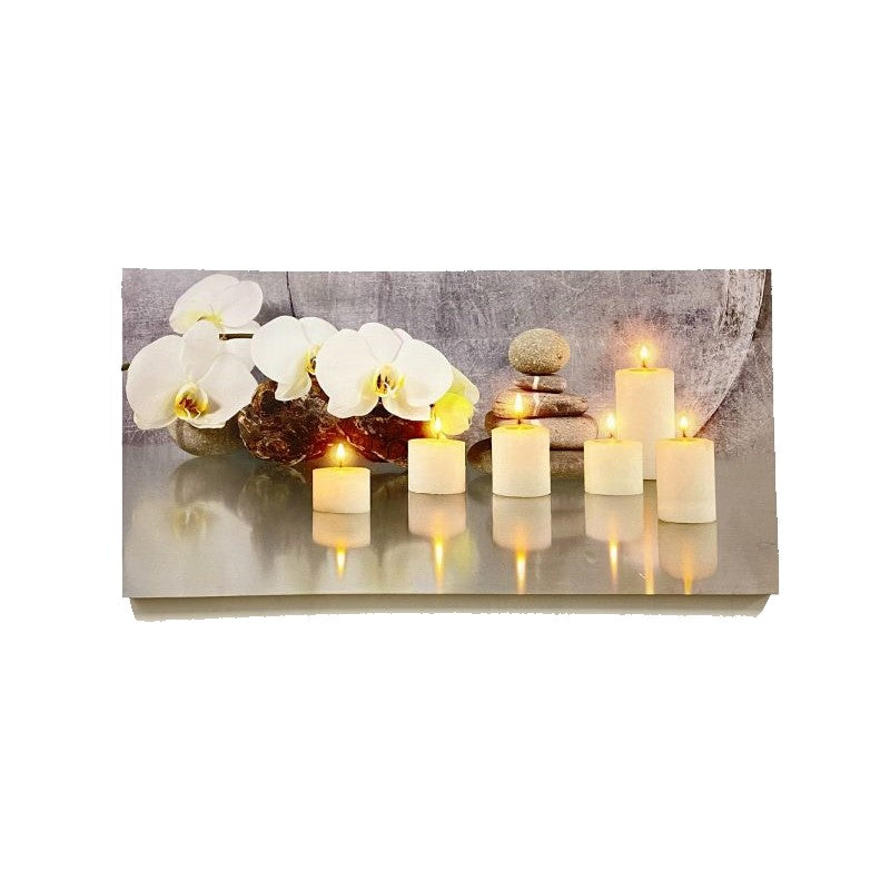 Eternal Embrace Canvas Painting - LED Candles