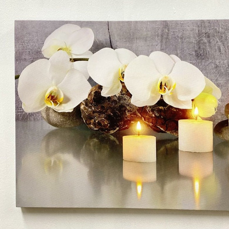 Eternal Embrace Canvas Painting - LED Candles