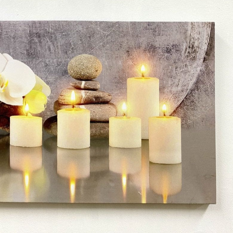 Eternal Embrace Canvas Painting - LED Candles
