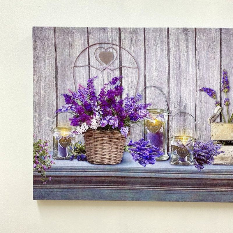 Eternal Embrace Canvas Painting - LED Lavende