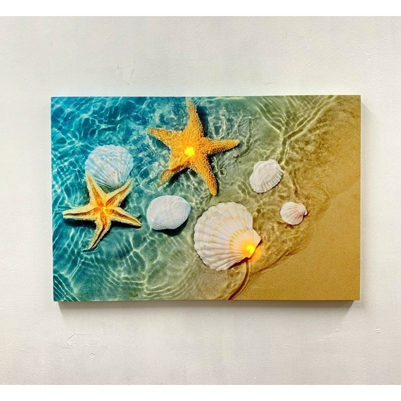Eternal Embrace Canvas Painting - LED Sea Star