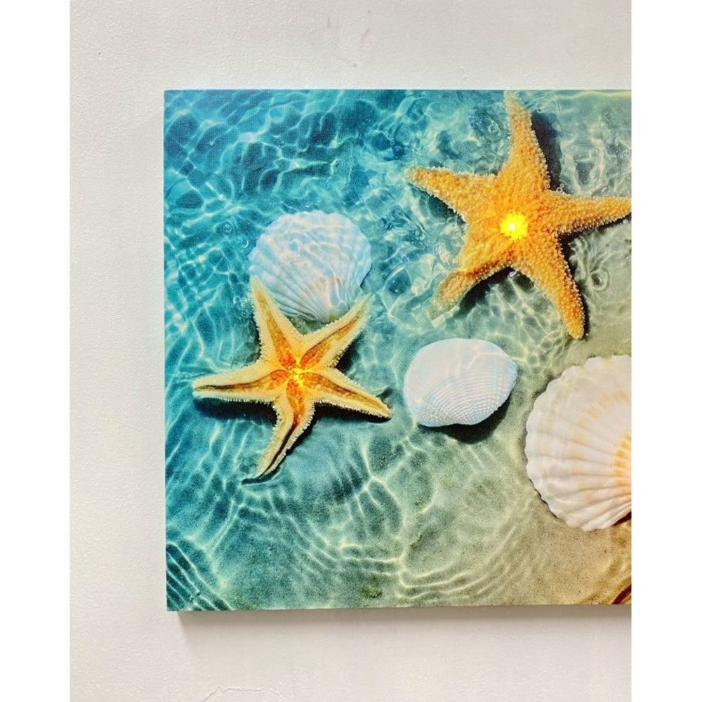 Eternal Embrace Canvas Painting - LED Sea Star