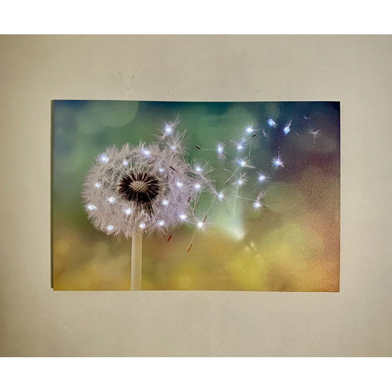 Eternal Embrace Canvas Painting - LED Dandelion