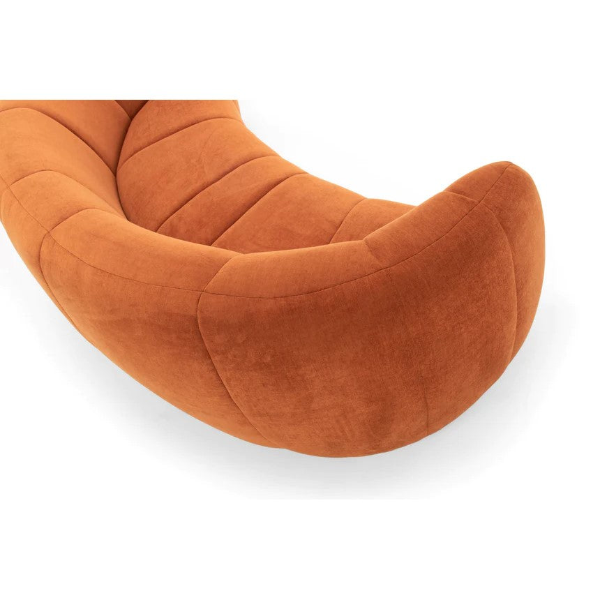 Ethereal Glamour Bean Shaped Modular Sofa-Rust