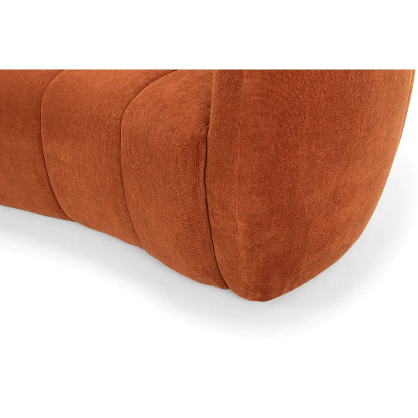 Ethereal Glamour Bean Shaped Modular Sofa-Rust
