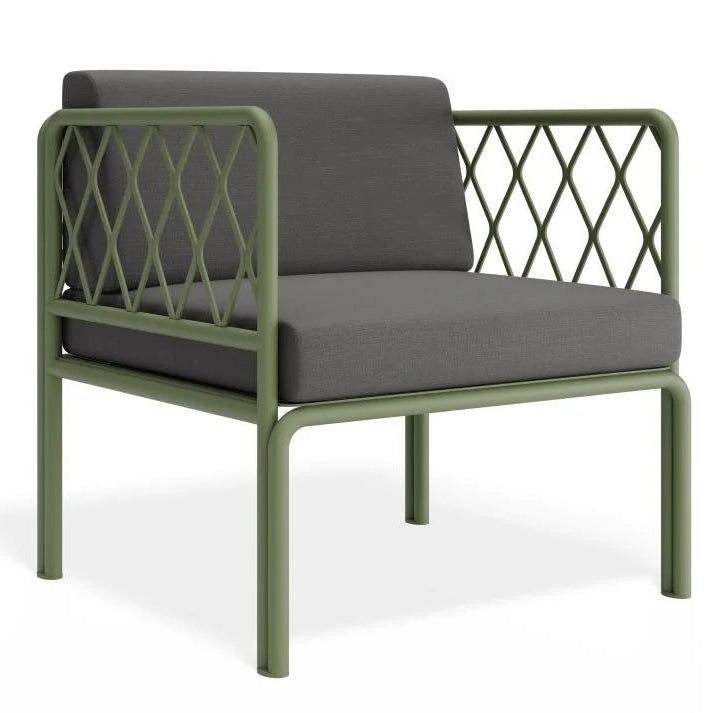 Eucalyptus Green Comfort Outdoor Chair with Cushion - Granite Grey
