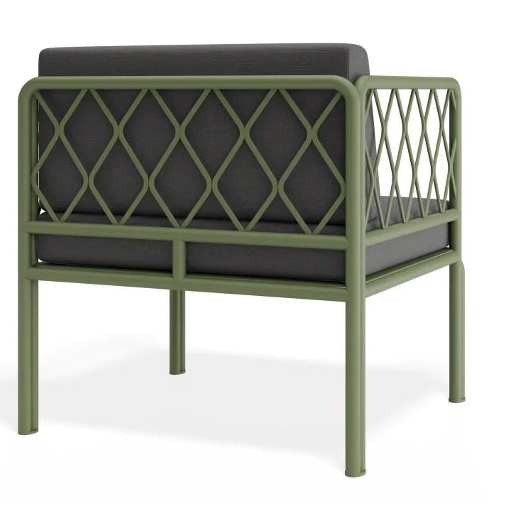 Eucalyptus Green Comfort Outdoor Chair with Cushion - Granite Grey