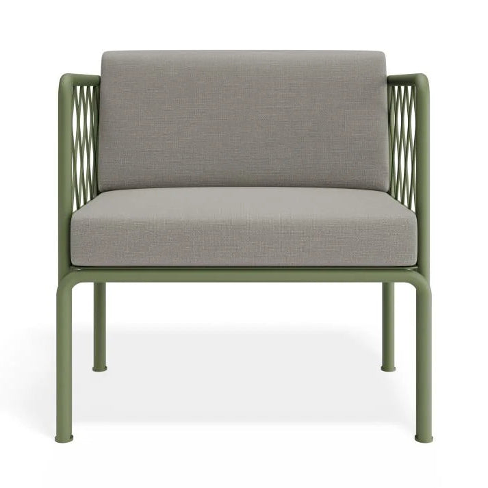 Eucalyptus Green Comfort Outdoor Chair with Cushion - Sandy Grey