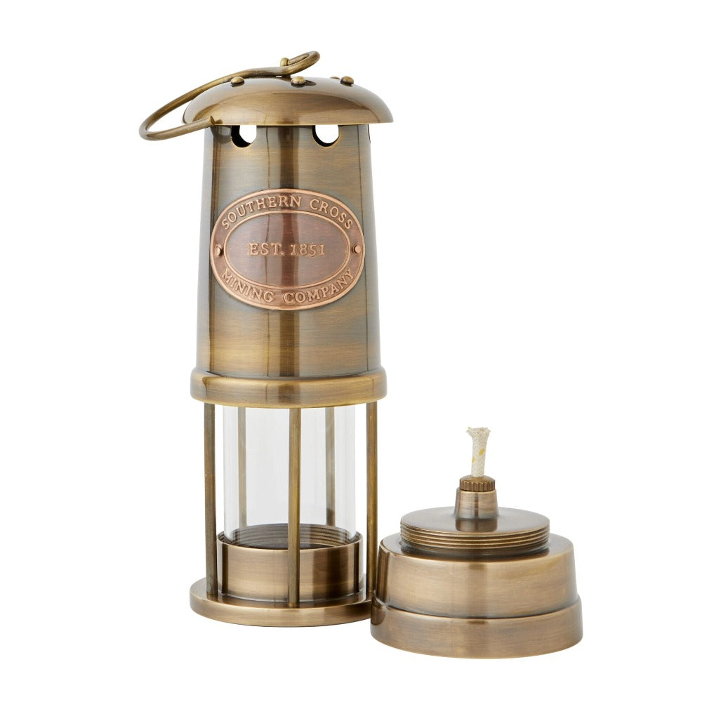 Eureka Hanging Miners Brass Lamp