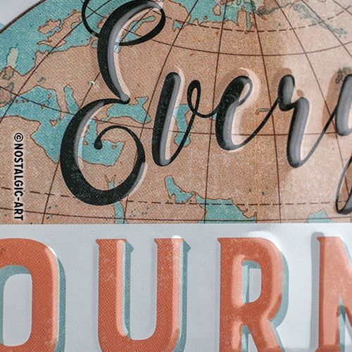 Every Journey Begins - Small Sign Board 15 x 20cm