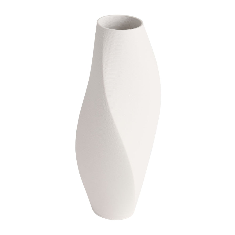 Evie Chic & Elegant White Ceramic Vase - 37cms