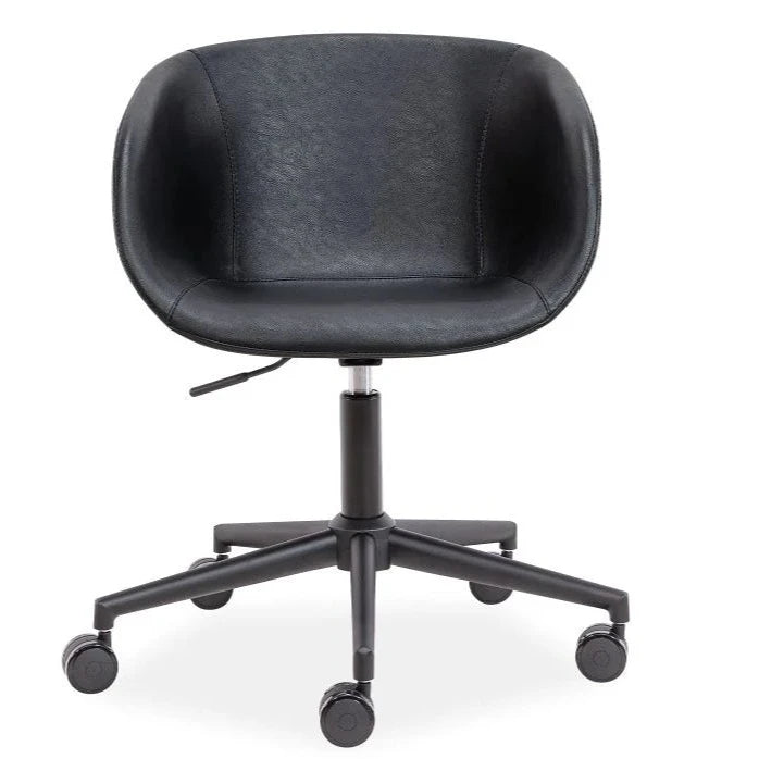 Executive Vintage Black Leather Seat Office Chair