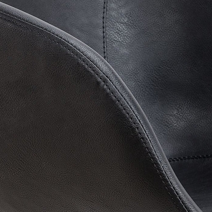 Executive Vintage Black Leather Seat Office Chair