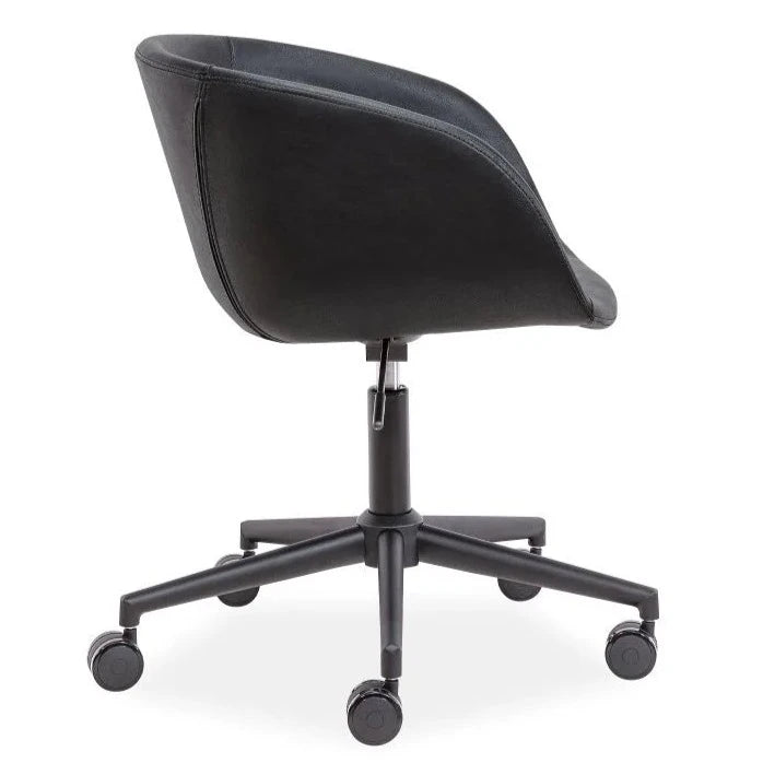 Executive Vintage Black Leather Seat Office Chair