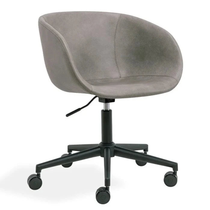 Executive Vintage Grey Leather Seat Office Chair