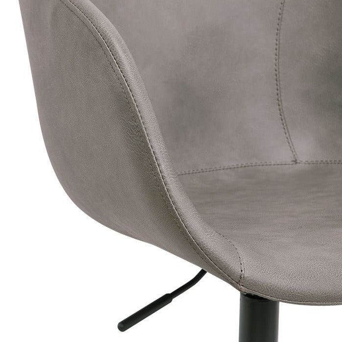 Executive Vintage Grey Leather Seat Office Chair