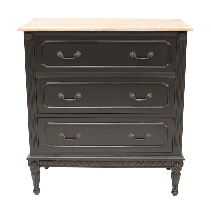 Exquisite Marseille Chest of Drawers - Black