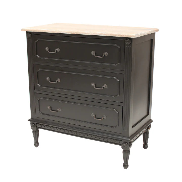 Exquisite Marseille Chest of Drawers - Black