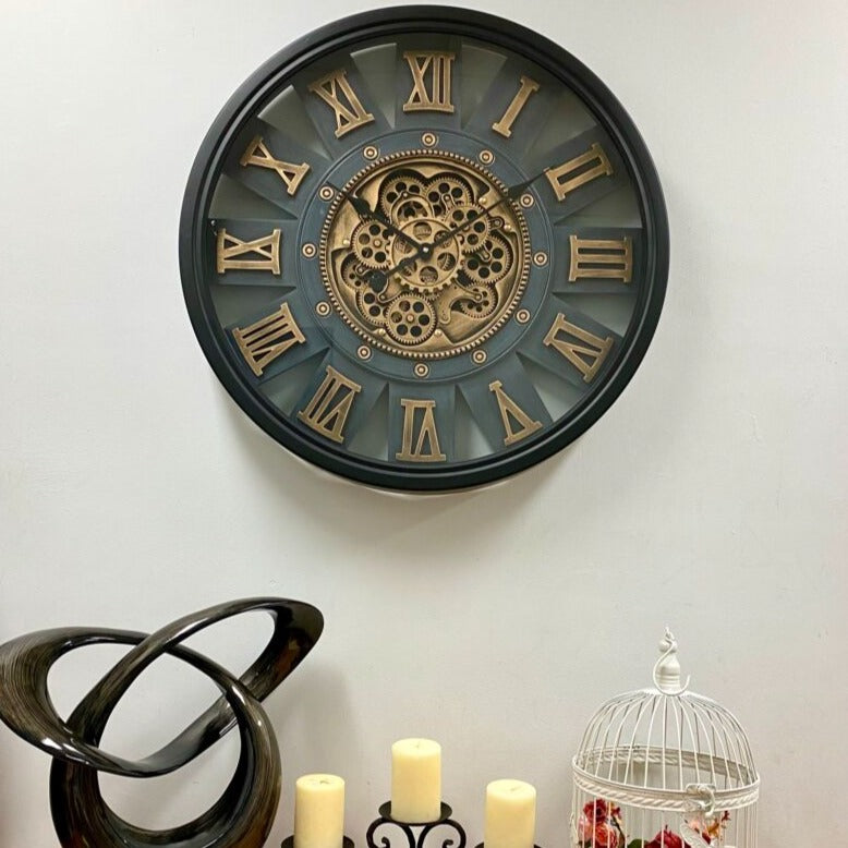 Exquisite Metal Gear Wall Clock 72cms