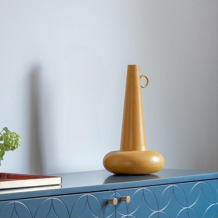 Eye-Catching Metal Vase Infuses Colorful Energy