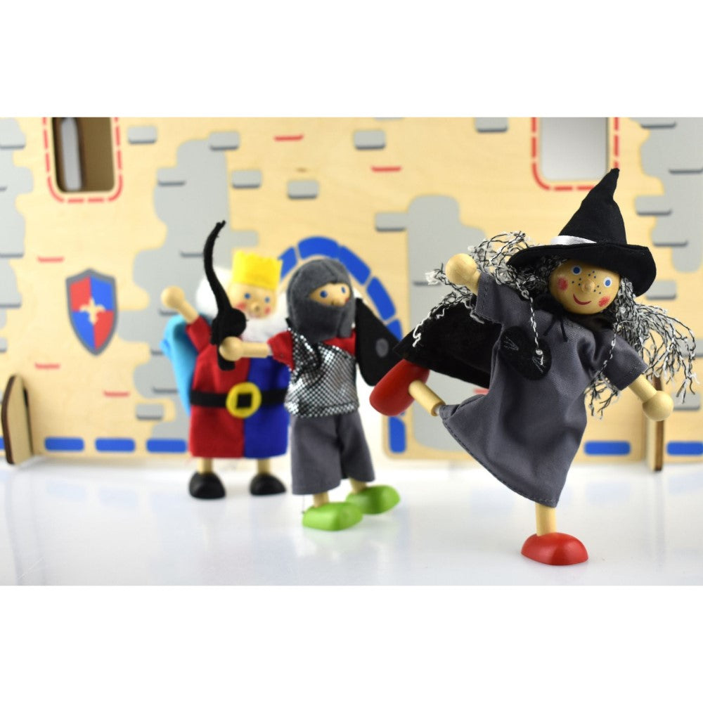 Fantasy Flexi Dolls - Wooden Fairytale Figures - Set of 6