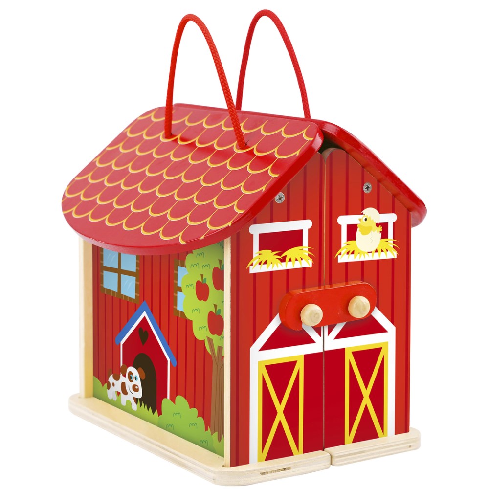 Farm & Animals Kids Playset In Carry Case