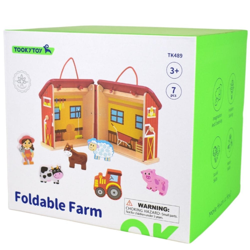 Farm & Animals Kids Playset In Carry Case