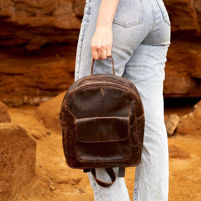 Fashion Forward Elegant Leather Backpack