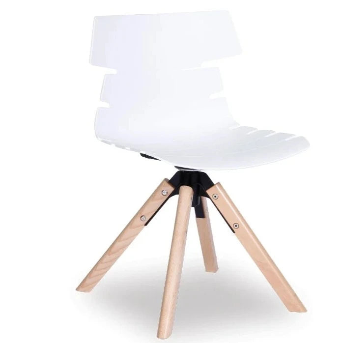 Feather Inspired White Shell Chair