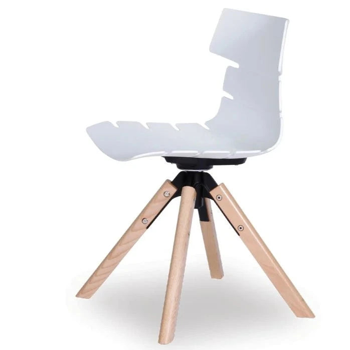 Feather Inspired White Shell Chair