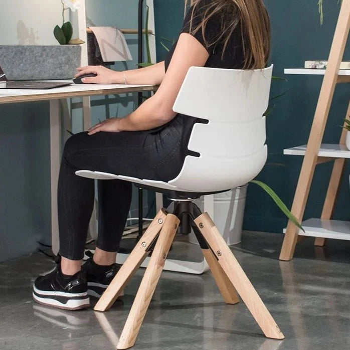 Feather Inspired White Shell Chair